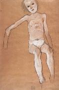 Egon Schiele Seated Nude Girl (mk12) oil painting on canvas